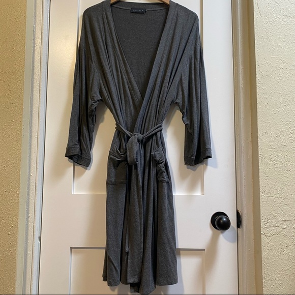 Hatch Other - Hatch to Hospital bamboo Jersey robe CHARCOAL